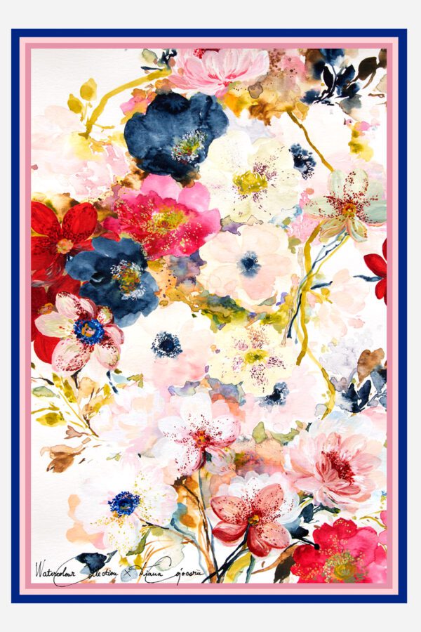 freckled hellebore floral silk scarf 100 x 70 cm